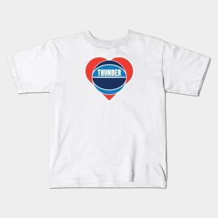 Heart Shaped Oklahoma City Thunder Basketball Kids T-Shirt